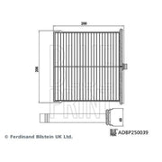 Blue Print Cabin Air Filter (Pollen Filter) ADBP250039