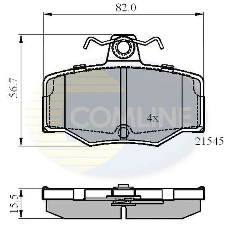 Comline 4 x Rear Brake Pad Set CBP0878