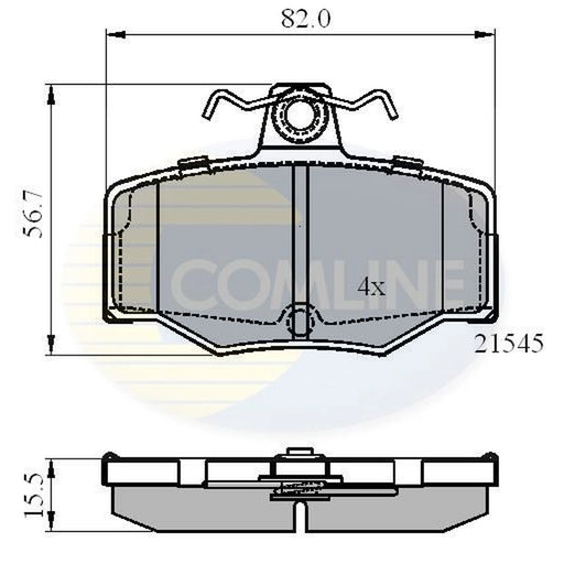 Comline 4 x Rear Brake Pad Set CBP0878