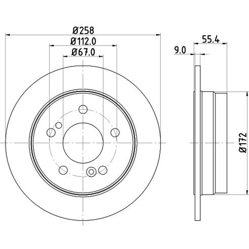 DON 2 x Rear Brake Discs PCD11362
