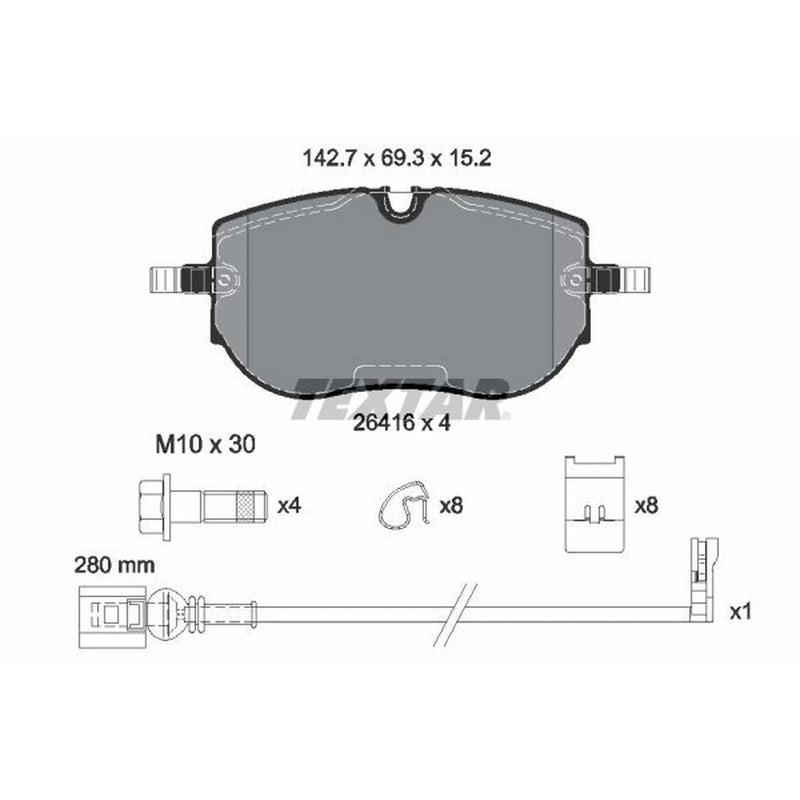 Textar Front Brake Pad Set 2641601