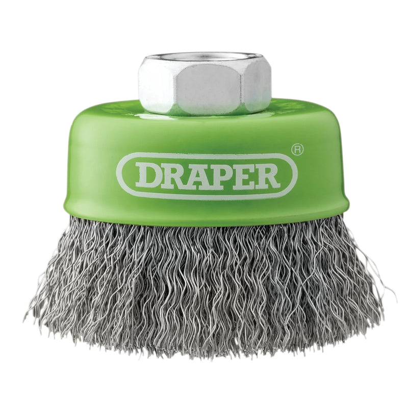 Draper Stainless-Steel Crimped Wire Cup Brush, M14