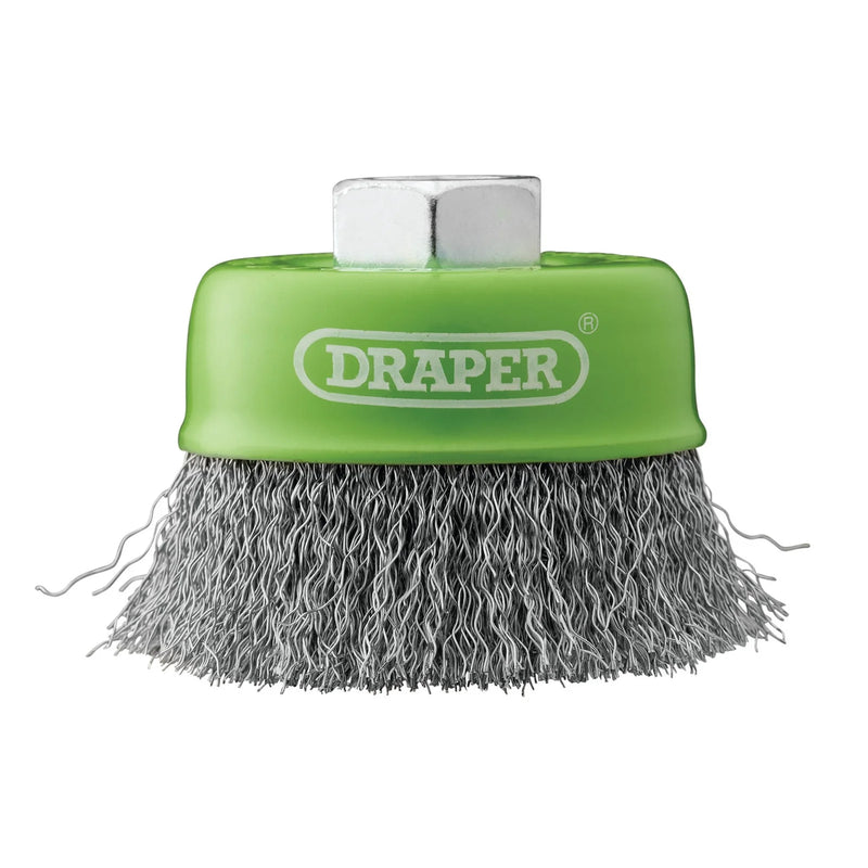 Draper Stainless-Steel Crimped Wire Cup Brush, M14
