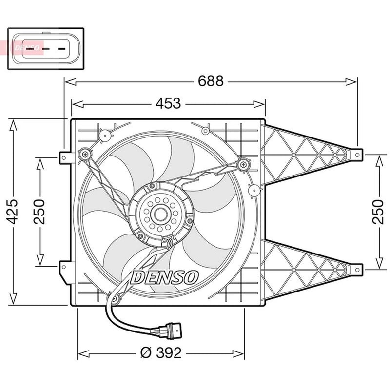 Denso Engine Cooling Fan DER32015