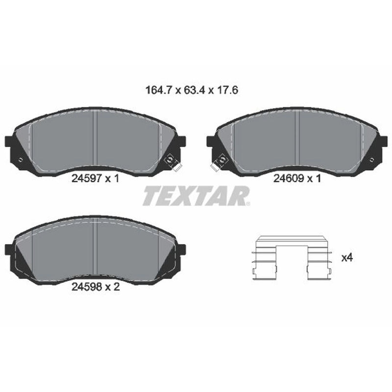 Textar Front Brake Pad Set 2459701