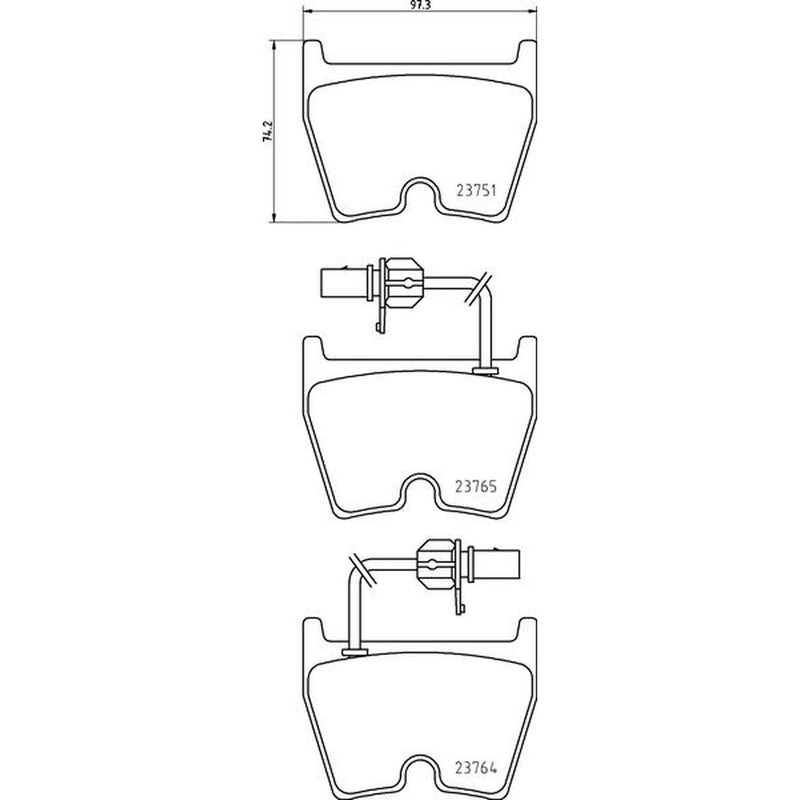 Brembo 8 x Front Brake Pad Set P85078