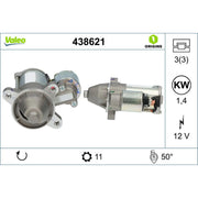 Valeo Starter Motor 12V 1.4kW 11 Teeth 438621