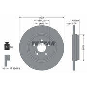 Textar 2 x Solid Rear Brake Discs 92103303