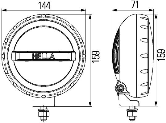 Hella High Beam Headlight Left 1F2 012 414-001 E00001171223