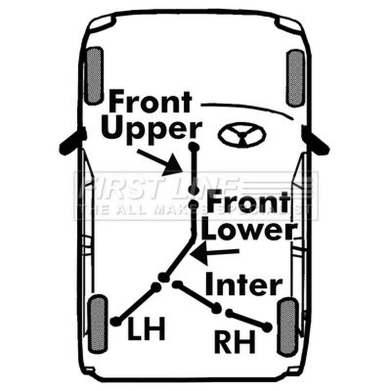 First Line Handbrake Cable Left Rear FKB2322