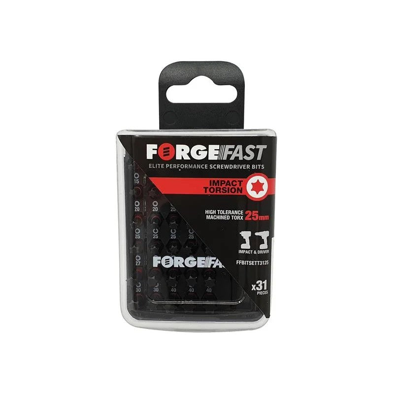 ForgeFix ForgeFast TORX® Compatible Impact Bit Set, 31 Piece - FFBITSETT3125