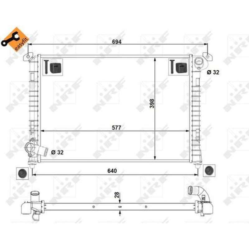 NRF Engine Radiator 53807