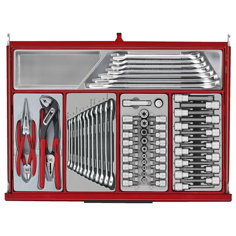 Teng Tools 26" PRO35™ Roller Cabinet Tool Kit 282 Pieces Red