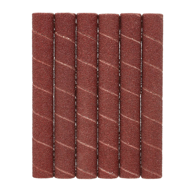 Draper Aluminium Oxide Sanding Sleeves 12.7x115mm 80 Grit (Pack of 6)