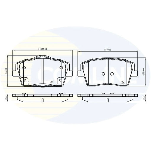 Comline 4 x Front Brake Pad Set CBP02394