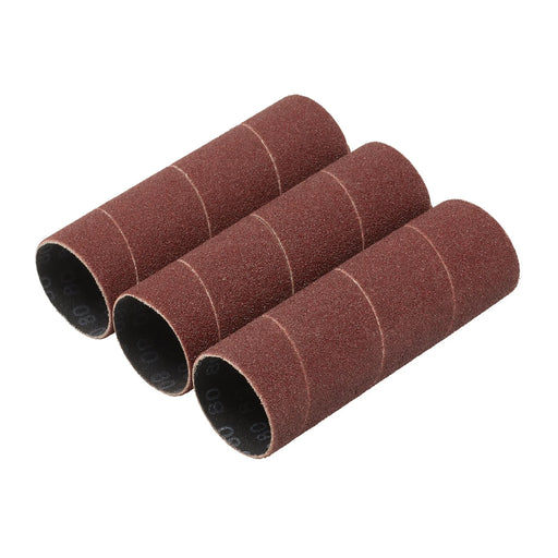 Draper Aluminium Oxide Sanding Sleeves 38x115mm 80 Grit Pack of 3