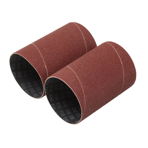 Draper Aluminium Oxide Sanding Sleeves 75x115mm 80 Grit (Pack of 2)