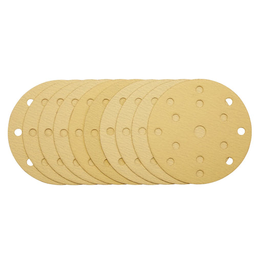 Draper Gold Sanding Discs 150mm 120 Grit Pack of 10