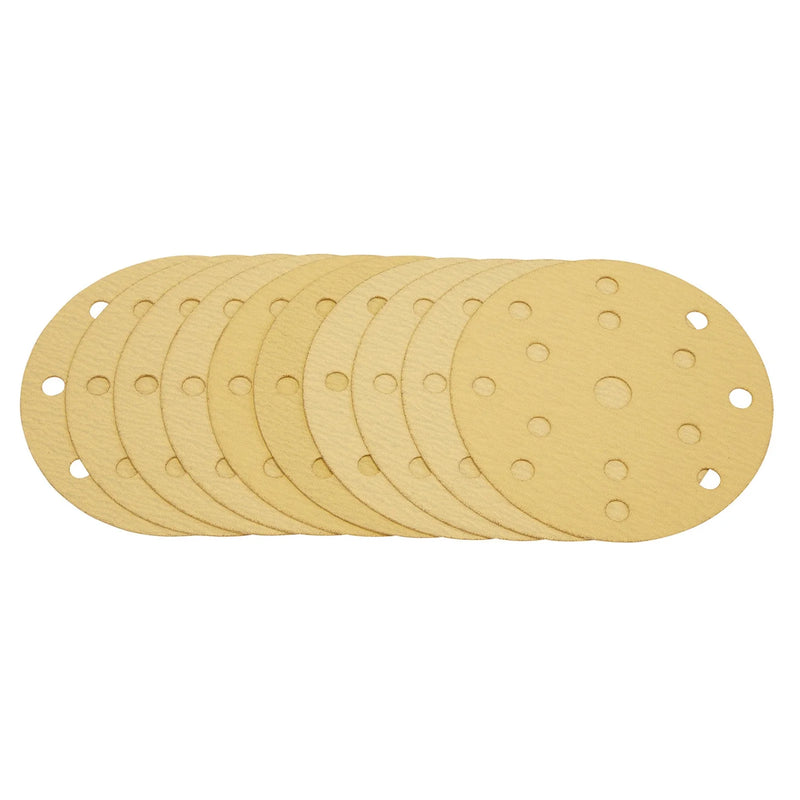 Draper Gold Sanding Discs 150mm 120 Grit Pack of 10