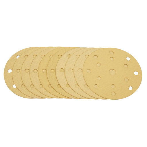 Draper Gold Sanding Discs 150mm 120 Grit Pack of 10