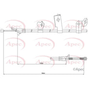 Apec Handbrake Cable Right Rear CAB1009