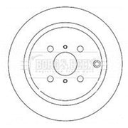 Borg & Beck 2 x Solid Rear Brake Discs BBD4364