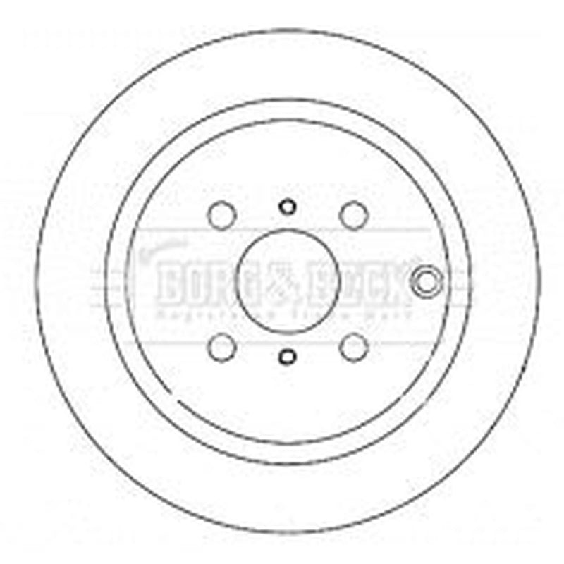 Borg & Beck 2 x Solid Rear Brake Discs BBD4364