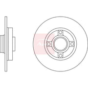Apec 2 x Solid Rear Brake Discs DSK2288