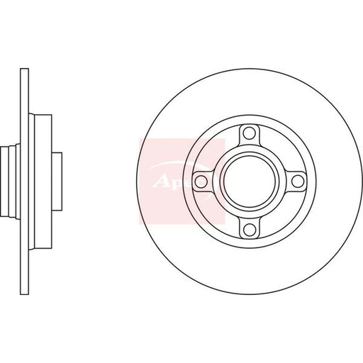 Apec 2 x Solid Rear Brake Discs DSK2288