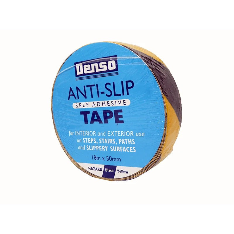 Sylglas Anti-Slip Tape 50mm x 18m Black & Yellow Hazard - 8622055