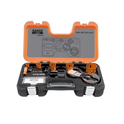 Bahco Professional Holesaw Set 3834 16/51 Sizes: 16-51mm - 3834-SET-65-16/51