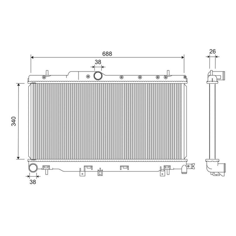 Valeo Engine Radiator 701278