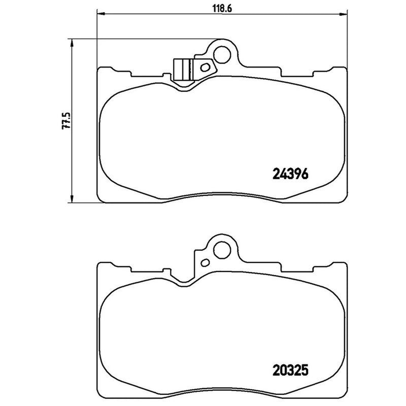 Brembo 4 x Front Brake Pad Set P83072