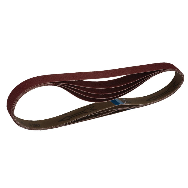 Draper Cloth Sanding Belt 25 x 762mm 120 Grit (Pack of 5)