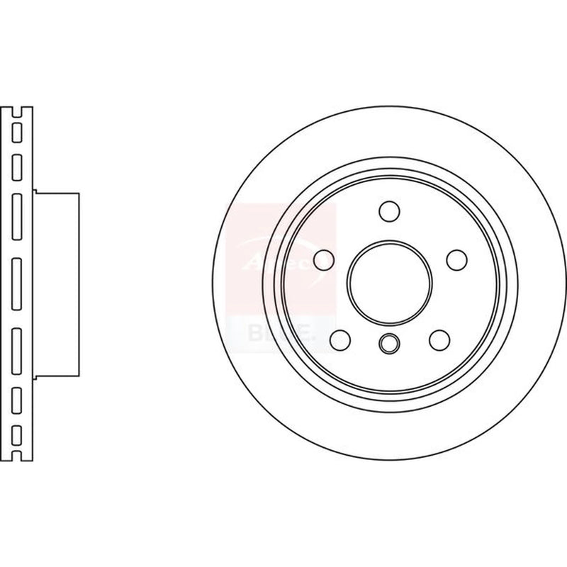 Apec 2 x Vented Front Brake Discs SDK6795