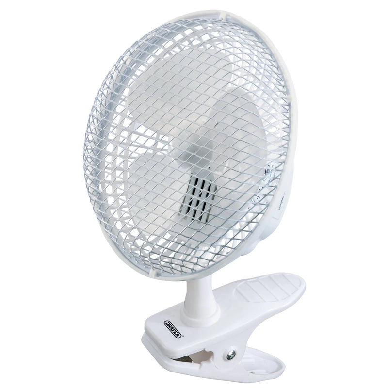 Draper Clip-On Desk Fan 6"/150mm 15W
