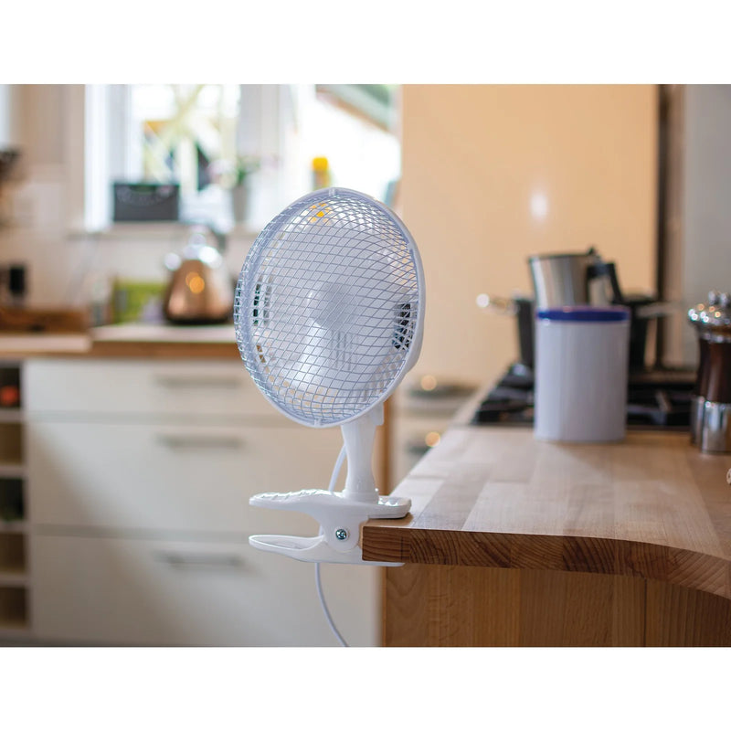 Draper Clip-On Desk Fan 6"/150mm 15W