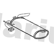 Klarius Box With Tail Pipe Rear GM872V