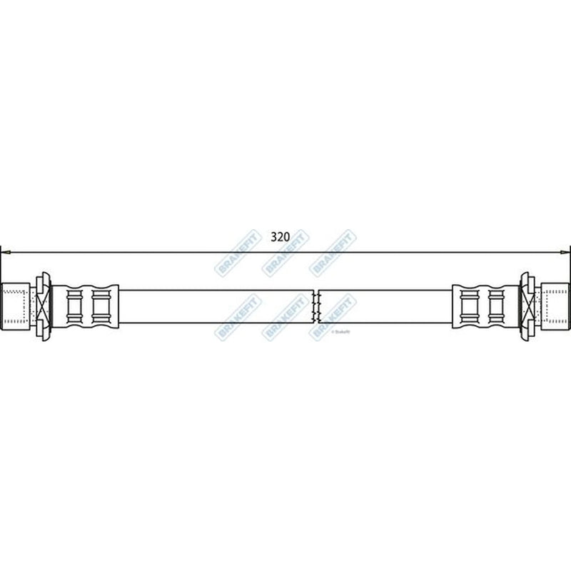 Apec Brake Hydraulic Hose Line Rear BHO4250