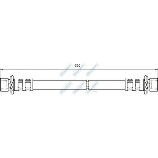 Apec Brake Hydraulic Hose Line Rear BHO4250