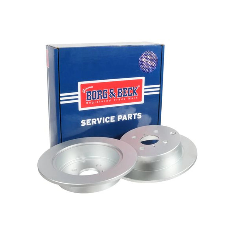 Borg & Beck 2 x Solid Rear Brake Discs BBD4364