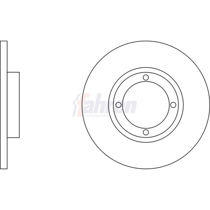 Fahren 2 x Solid Front Brake Discs FBD6205