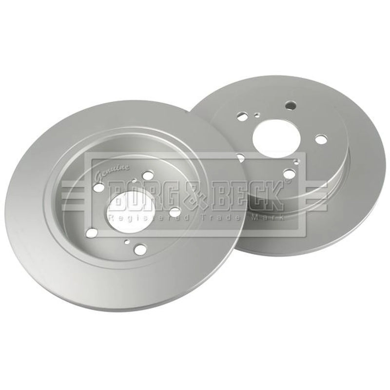 Borg & Beck 2 x Solid Rear Brake Discs BBD5665