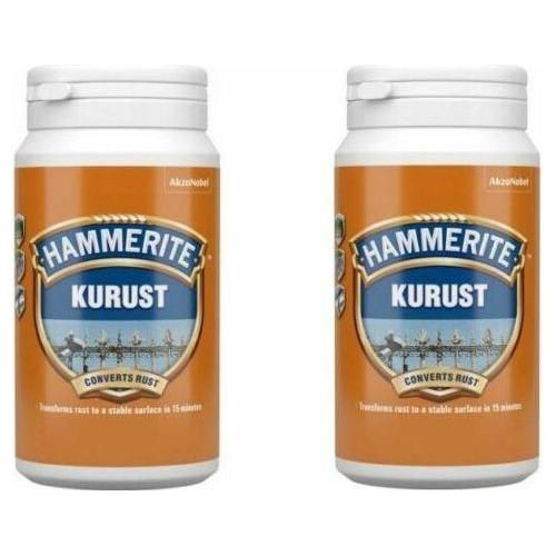 2X Hammerite Kurust 250ml Cure Rust Killer Converts Rusty Metal One Coat T'Ment Hammerite  - Town Parts