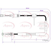 Apec Handbrake Cable Front CAB1224