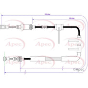 Apec Handbrake Cable Front CAB1224