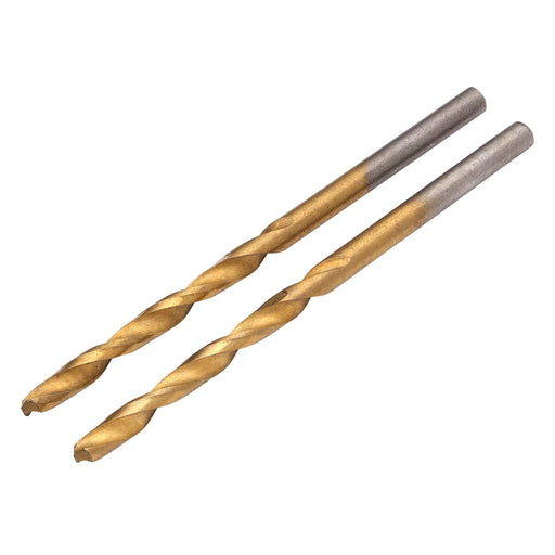 Draper HSS Drill Bit 3.5 x 70mm Titanium Nitride Coated (Pack of 2)