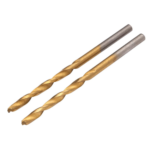 Draper HSS Drill Bit 4.5mm x 80mm Titanium Nitride Coated (Pack of 2)