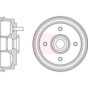 Apec Brake Drum Assembly Rear DRM9982