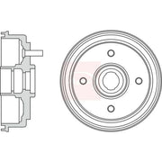 Apec Brake Drum Assembly Rear DRM9982